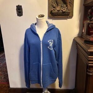 Heather Blue Dana Point Hardware Super Cool Zip-Up Hoodie